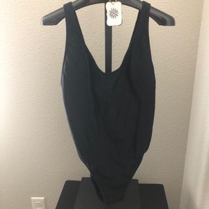 Black one piece swimsuit
